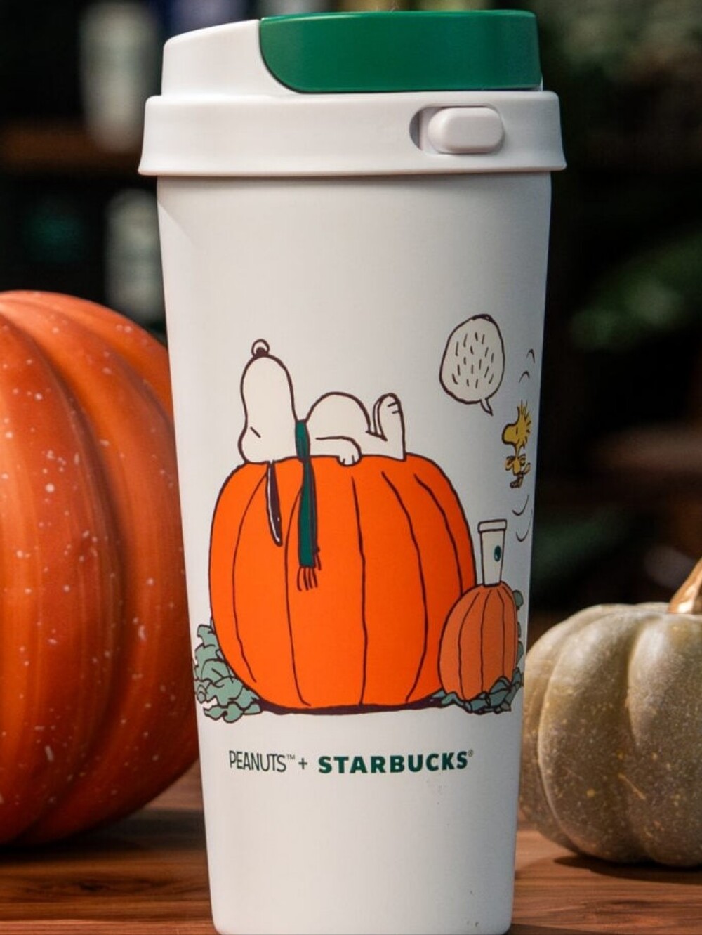 The Great Pumpkin™ Tumbler features whimsical Snoopy™ and Woodstock™ - Picture 4 of 4